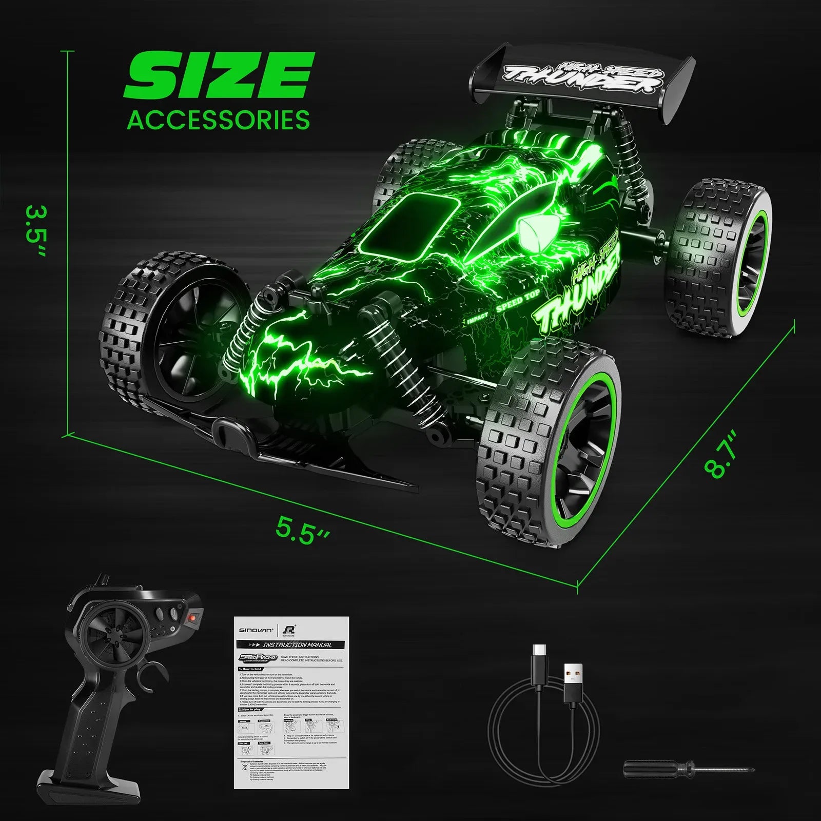 Sinovan RC Car High Speed Radio Controlled Drift Machine Toy - BIG FRENCHIES