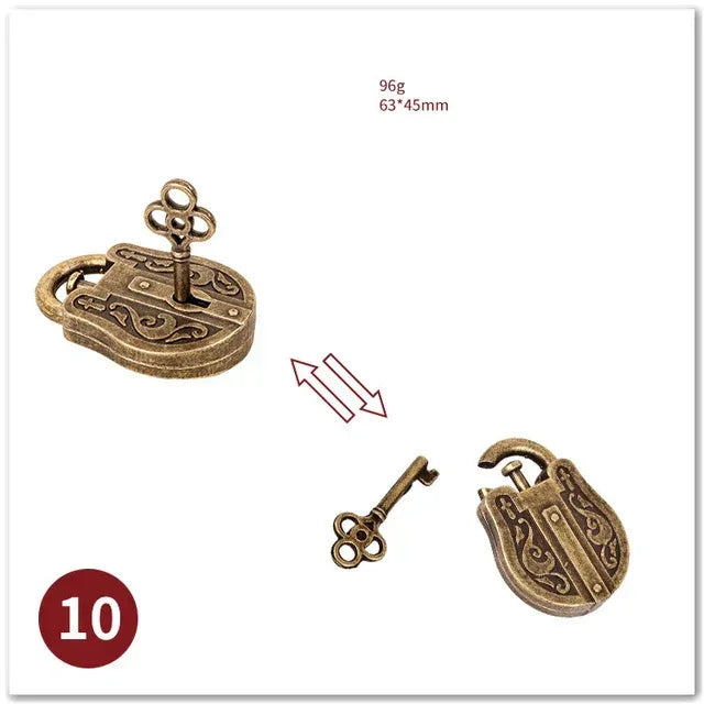 MEACAOFG Classic IQ Metal Brain Teaser 3D Alloy Box Kong Ming Lock Puzzles Magic Baffling Puzzle Game Toys for Children Adults Funny Gift - BIG FRENCHIES