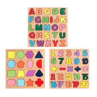 Wooden Alphabet & Number Puzzle | Montessori Learning Toy for Kids - BIG FRENCHIES