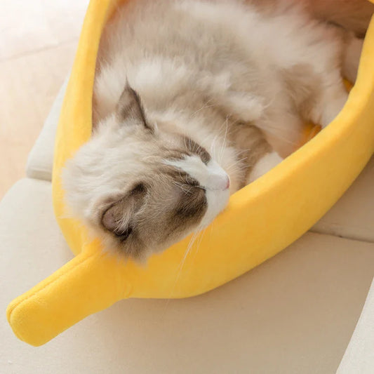 Banana Cat Bed House – Cute & Cozy Cat Hideaway - BIG FRENCHIES