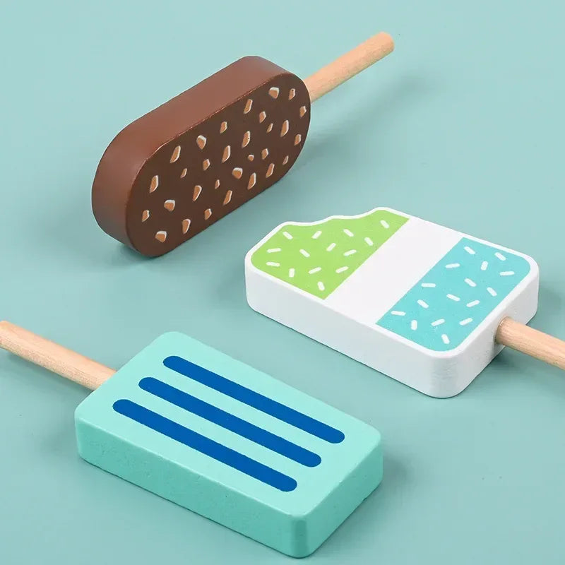 Wooden Toy Ice Cream & Cake – Pretend Play Kitchen for Toddlers - BIG FRENCHIES