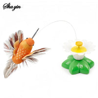 Electric Flying Bird Teasing Stick Automatically Spins Around Hummingbird, Cat Self Hi Toy