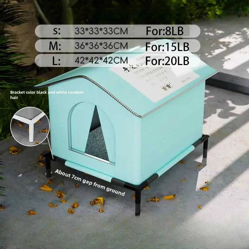 Waterproof Outdoor Pet House – Winter Warm Cat & Small Dog Cave Bed | Foldable, Washable, Cozy Shelter - BIG FRENCHIES