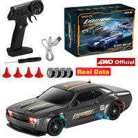 4WD RC Drift Racing Car - 1/43 Mini High-Speed Electric Car with Gyroscope, Realistic Lights, Remote Control Toy for Kids & Adults