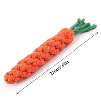 Carrot Rope Dog Chew Toy – Durable Cotton Molar Toy for Puppies & Dogs - BIG FRENCHIES