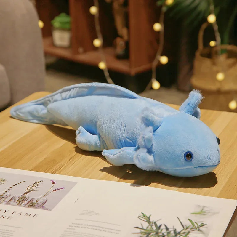Kawaii Axolotl Plush Toy – Colorful Newt Stuffed Long Pillow - BIG FRENCHIES