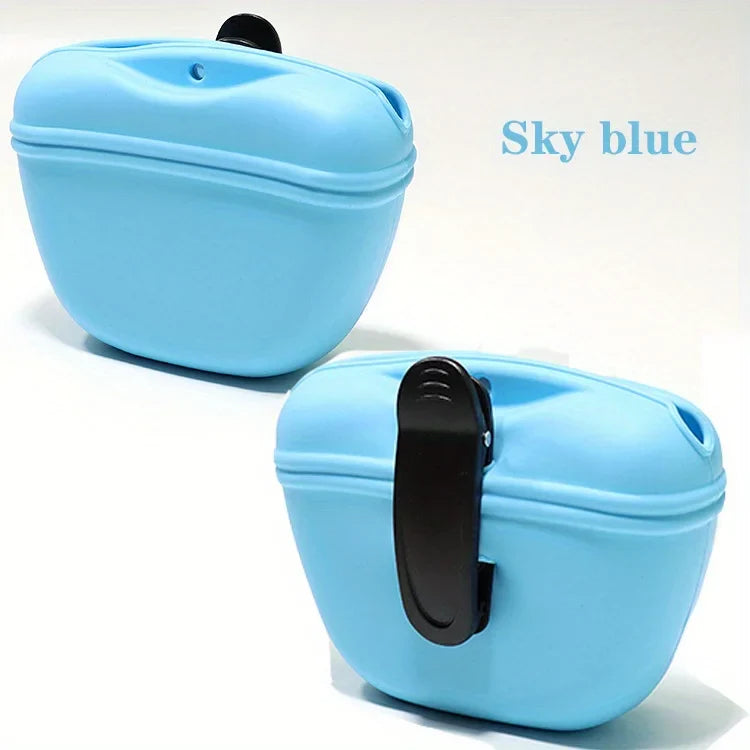 Silicone Dog Treat Bag – Waterproof Portable Training Pouch with Magnetic Clip - BIG FRENCHIES