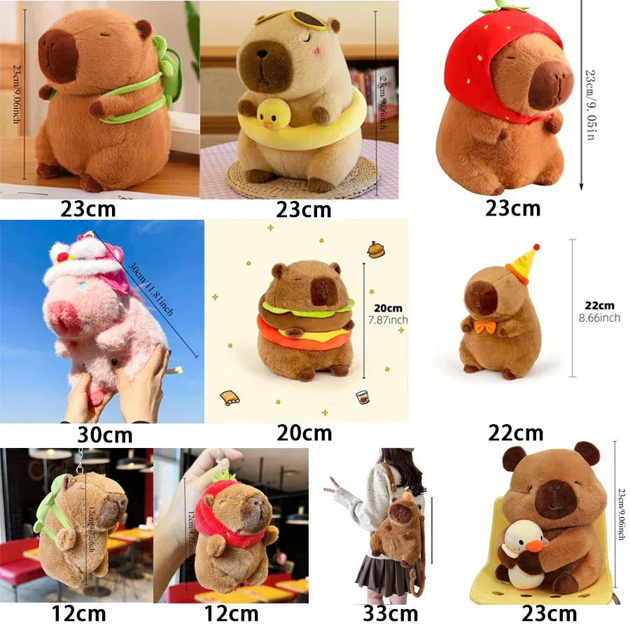 Capybara Plush Toy Set – Mommy with 4 Little Capibara Plush Dolls - BIG FRENCHIES