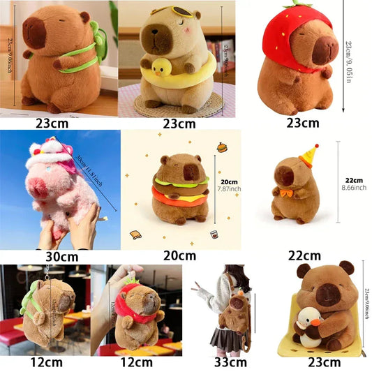 Capybara Plush Toy Set – Mommy with 4 Little Capibara Plush Dolls - BIG FRENCHIES