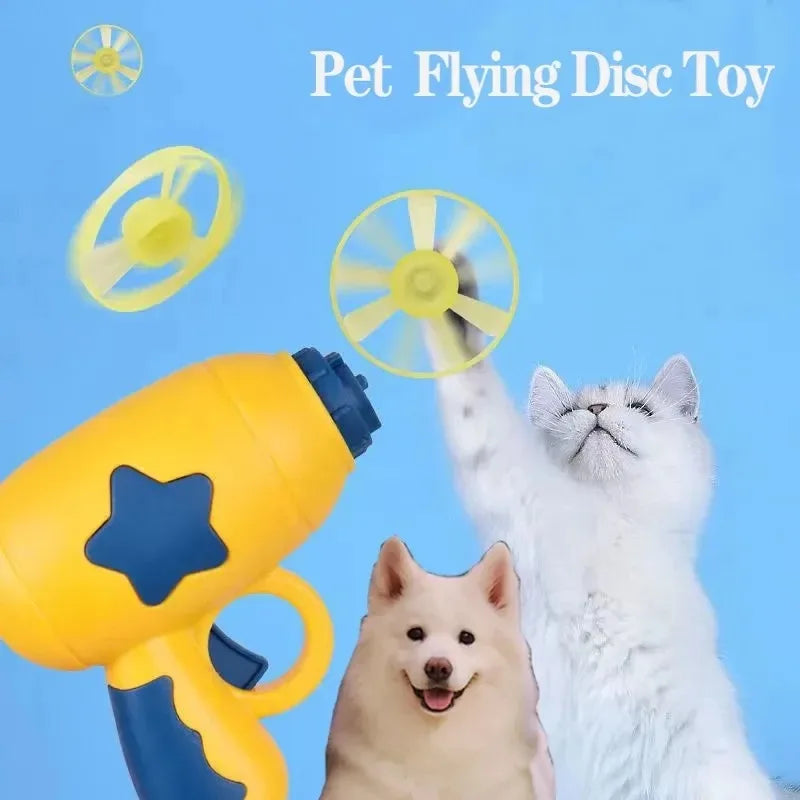 Interactive Cat Toy – Flying Disc Shooting Gun - BIG FRENCHIES