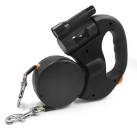 Premium 3M Retractable Double Dog Leash – Reflective 360° Swivel No-Tangle Lead with LED Lights for Small Dogs - BIG FRENCHIES