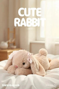 35cm Shy Rabbit Plush Toy – Cute Cartoon Stuffed Doll Pillow Gift