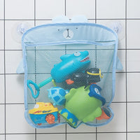 QWZ New Cartoon Duck Baby Bathroom Mesh Bag Sucker Design For Bath Toys Kids Animal Shapes Cloth Sand Toys Storage Net Bag