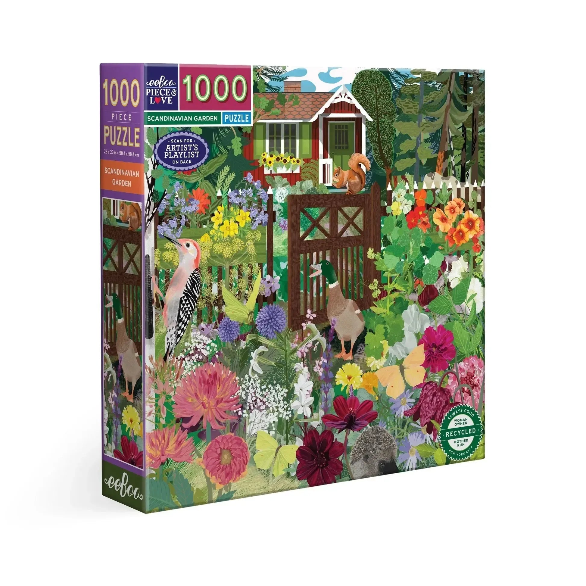 Scandinavian Garden 1000 Piece Jigsaw Puzzle eeBoo - BIG FRENCHIES