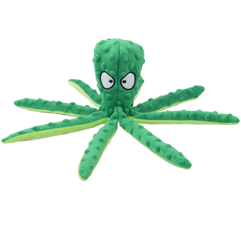 Plush Octopus Dog Toy – Bite Resistant, Squeaky & Interactive - BIG FRENCHIES