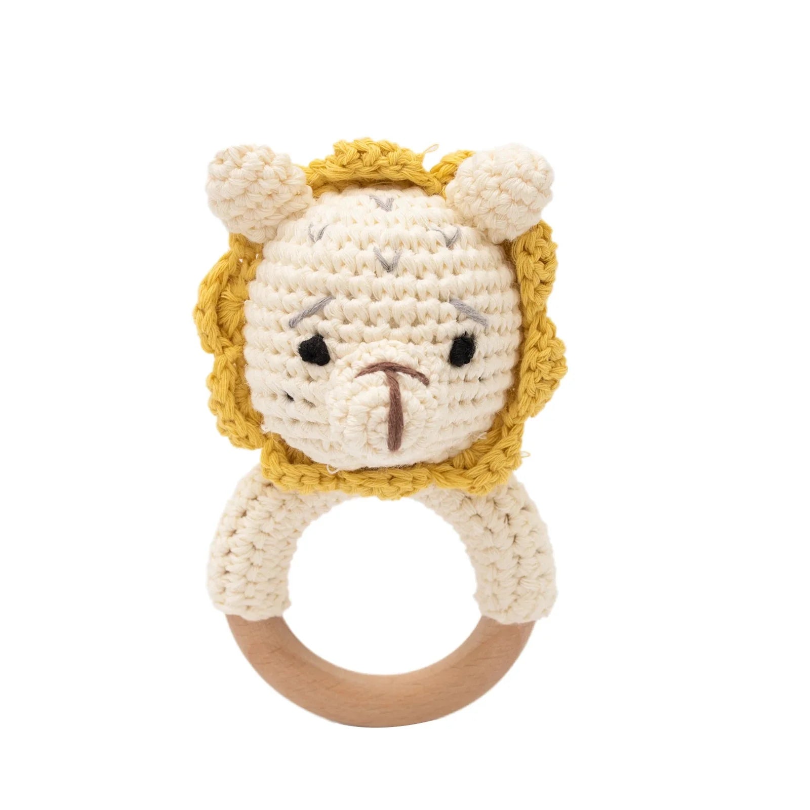 Crochet Animal Rattle Baby Toy Montessori Teether