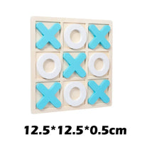 MEACAOFG Montessori Wooden Toy Mini Chess Play Game Jigsaw Board Games Early