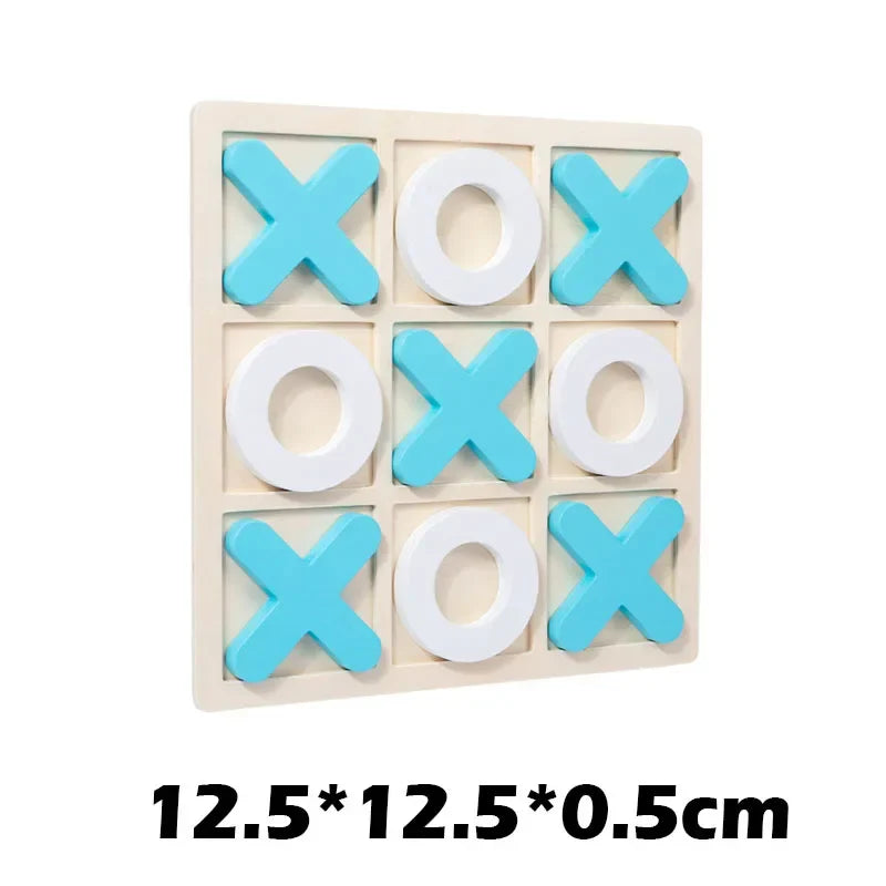 MEACAOFG Montessori Wooden Toy Mini Chess Play Game Jigsaw Board Games Early