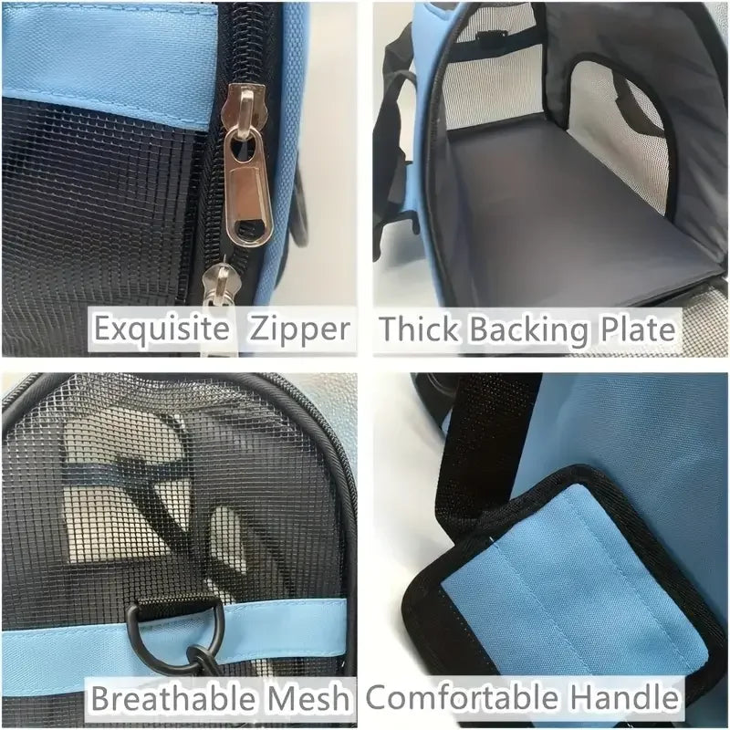 Portable Dog & Cat Travel Carrier – Breathable Mesh Pet Handbag - BIG FRENCHIES
