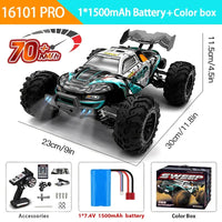 1:16 4WD RC Car 70KM/H High-Speed Drift Remote Control Truck - BIG FRENCHIES