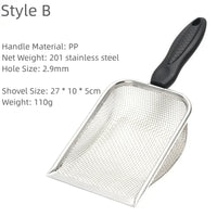 Stainless Steel Cat Litter Scoop with Long Handle | Durable & Easy to Use - BIG FRENCHIES
