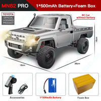 ZWN 1:12 RC Car MN82 PRO 4WD Off-Road Truck with Headlights - BIG FRENCHIES