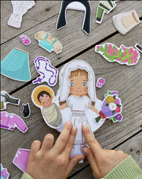 My Saint Thérèse, A magnetic wooden dress-up doll set - BIG FRENCHIES