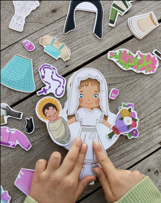 My Saint Thérèse, A magnetic wooden dress-up doll set - BIG FRENCHIES