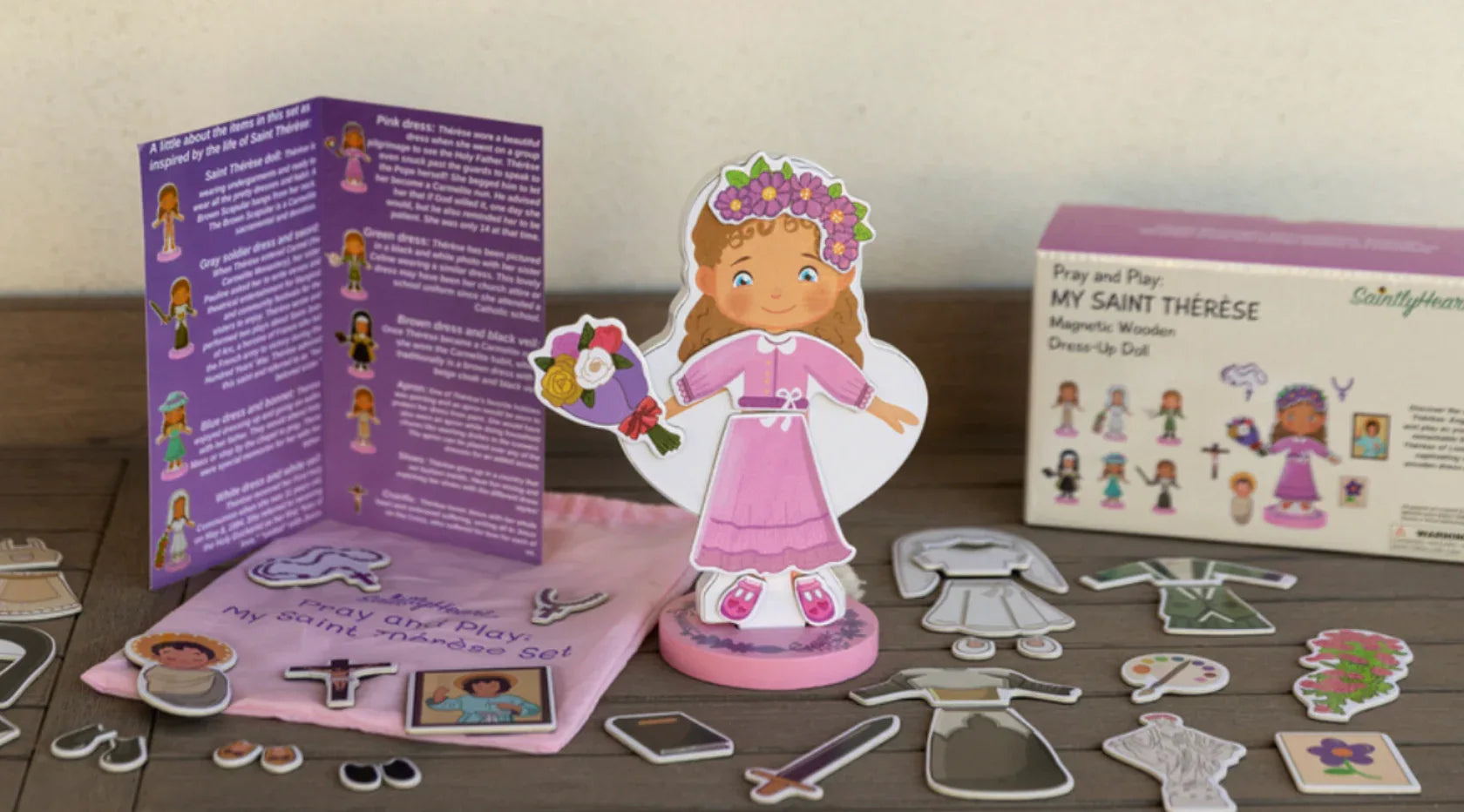 My Saint Thérèse, A magnetic wooden dress-up doll set - BIG FRENCHIES