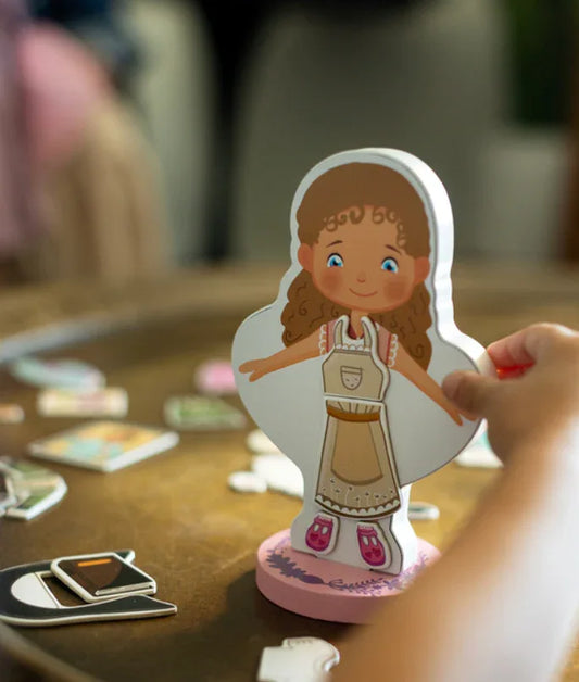 My Saint Thérèse, A magnetic wooden dress-up doll set - BIG FRENCHIES