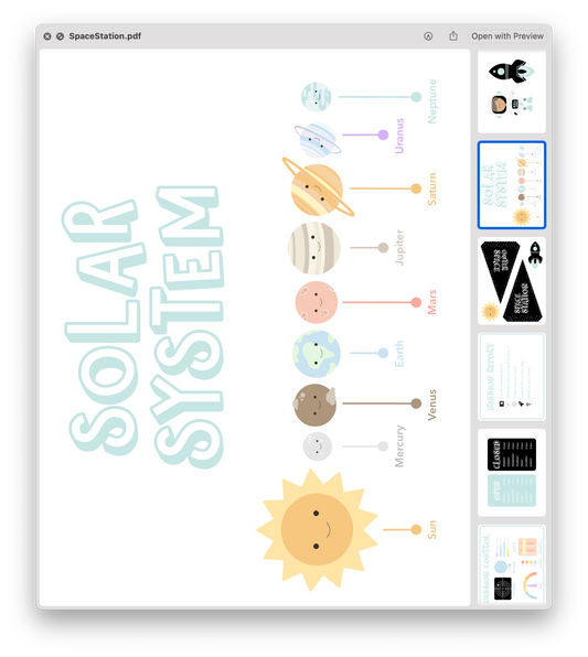 Space Station Printable Dramatic Play Kit