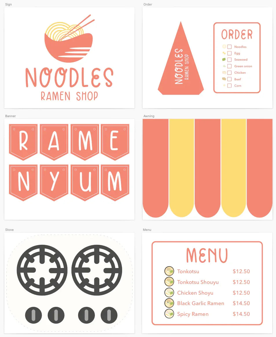 Ramen Noodle Shop Printable Dramatic Play - BIG FRENCHIES