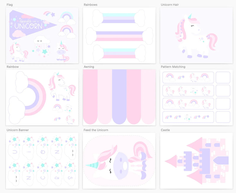 Unicorn Sensory & Dramatic Play Setup - BIG FRENCHIES