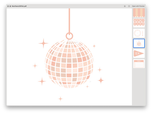 New Year 2025 Printable Dramatic Play