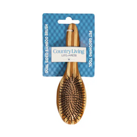 Country Living Dual-Sided Natural Wood Dog Brush - Ergonomic, Durable & Versatile - BIG FRENCHIES