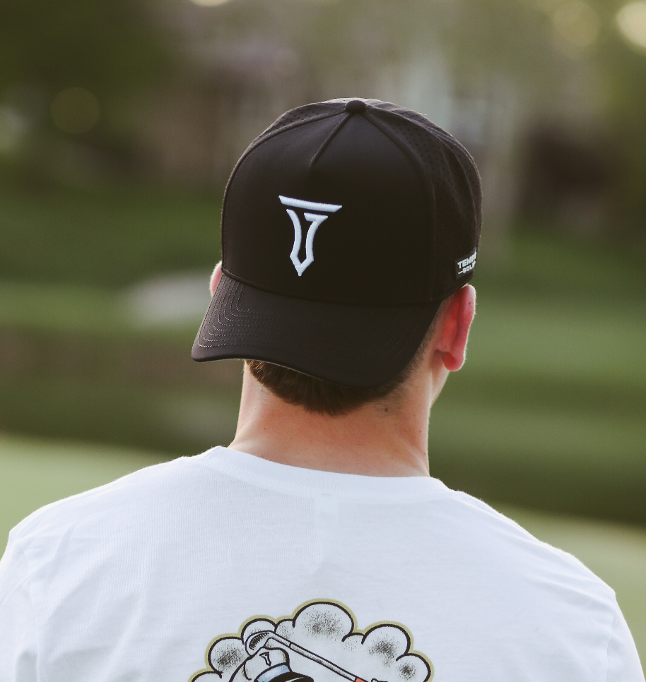 Iconic T 5 Panel Snapback Hat - Black - BIG FRENCHIES
