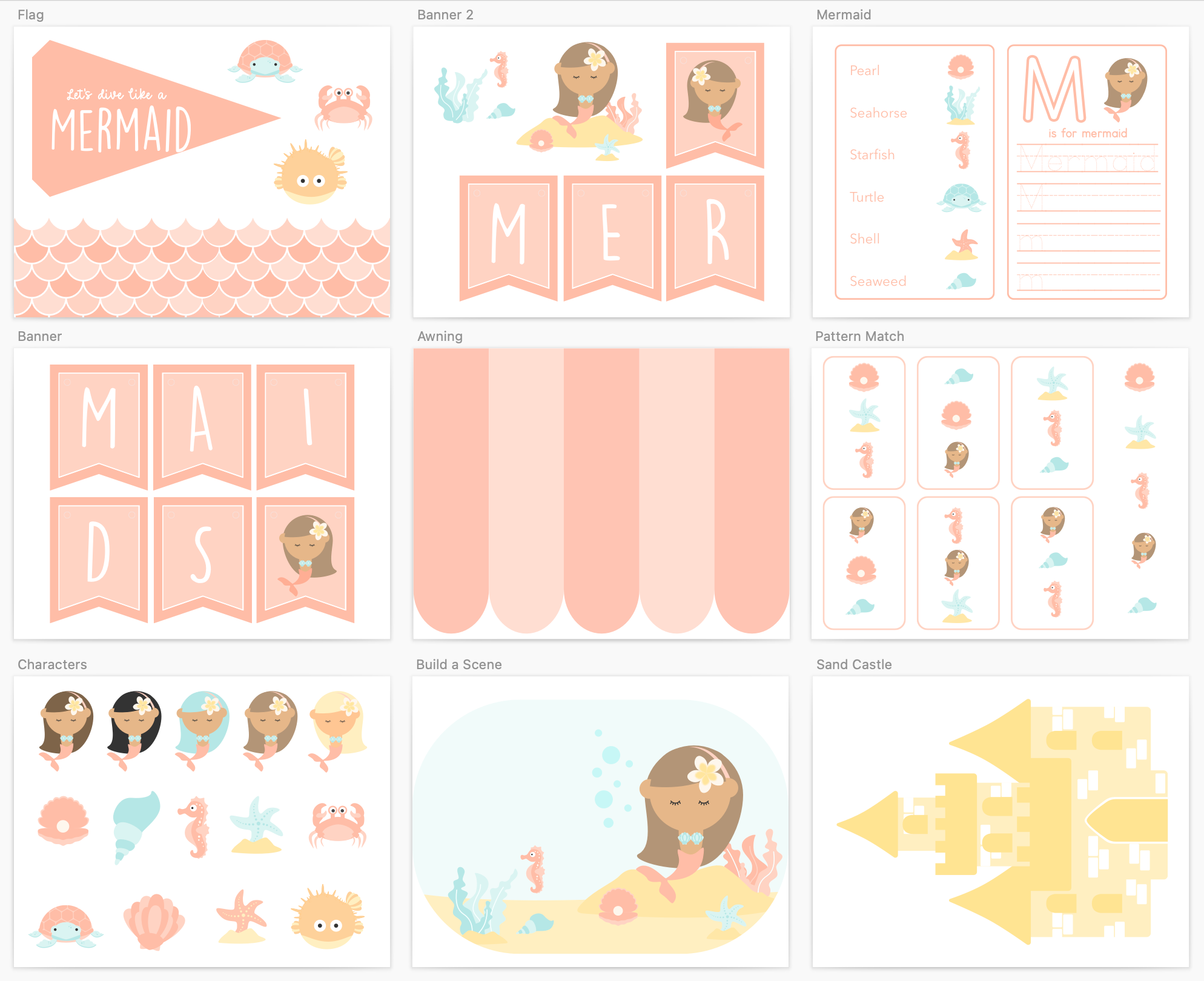 Mermaid Printable Dramatic Play
