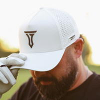 Iconic T 5 Panel Snapback Hat - White - BIG FRENCHIES