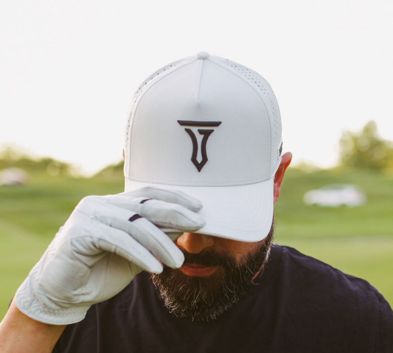 Iconic T 5 Panel Snapback Hat - White - BIG FRENCHIES
