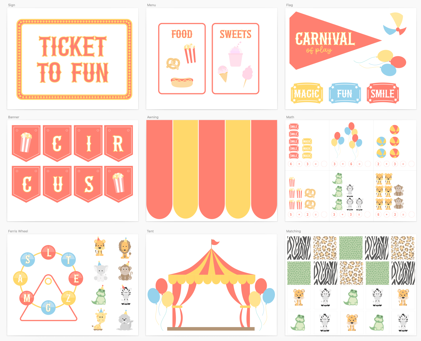 Carnival Circus Dramatic Printable Play