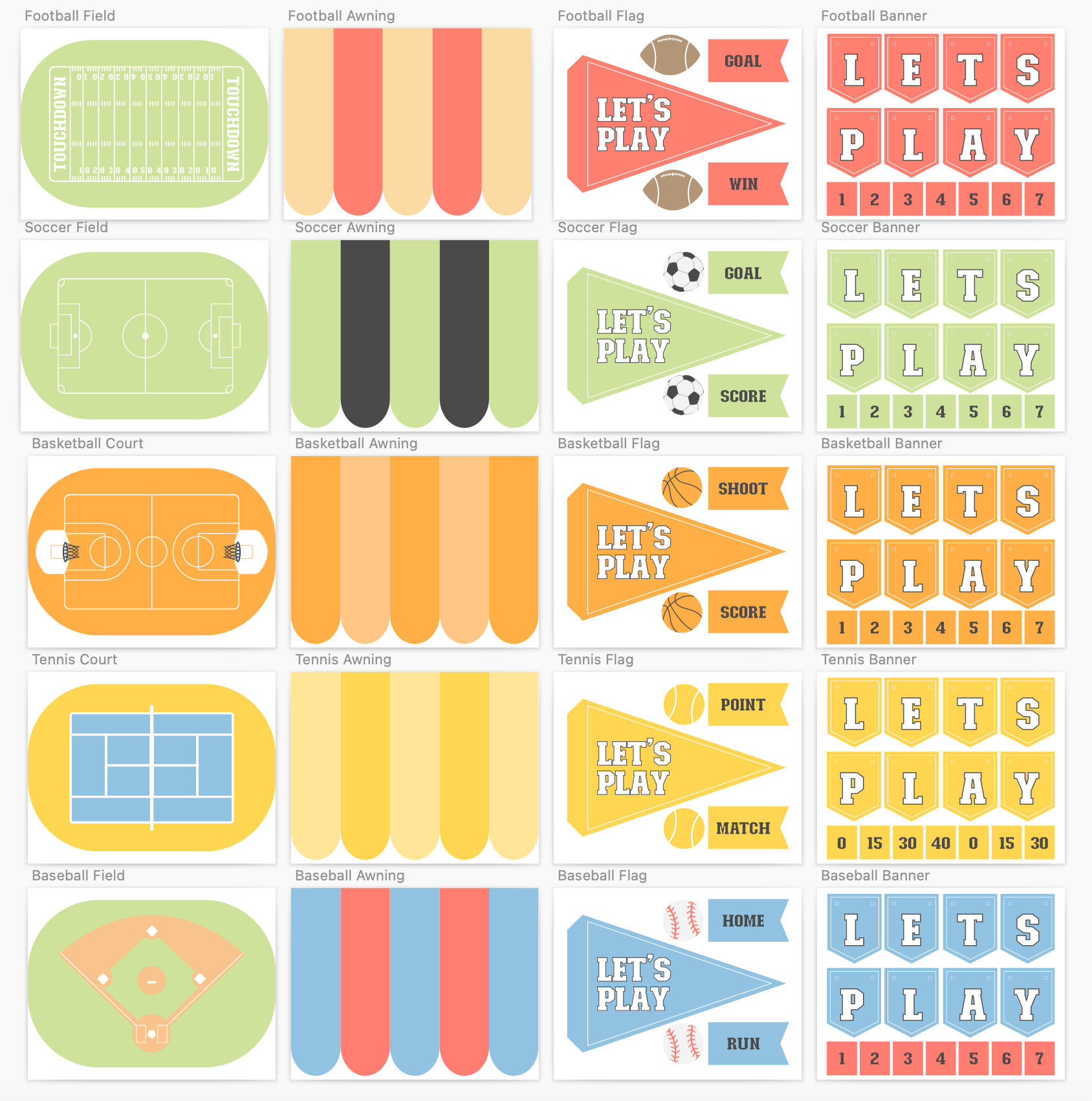 Sports Printable Dramatic Play