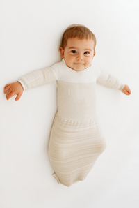 Bamboo Blend Beige Arms Out™ Long Sleeve Sleep Sack