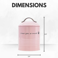 "I Love You So Much" Dog Treat Canister Gift Set – Pink & Blue - BIG FRENCHIES