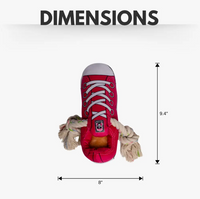 Squeaky Comfort Plush Sneaker Dog Toy – with Treat Compartment, Safe & Durable – Pink - BIG FRENCHIES
