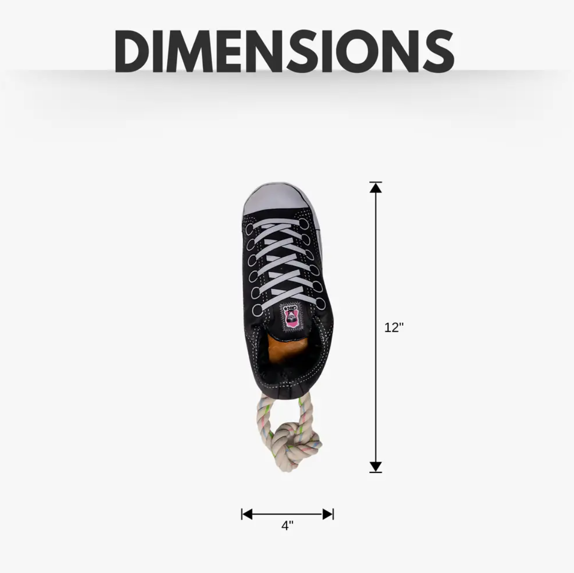Squeaky Comfort Plush Sneaker Dog Toy – with Treat Compartment, Safe & Durable – Black - BIG FRENCHIES