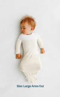 Bamboo Blend Beige Arms Out™ Long Sleeve Sleep Sack