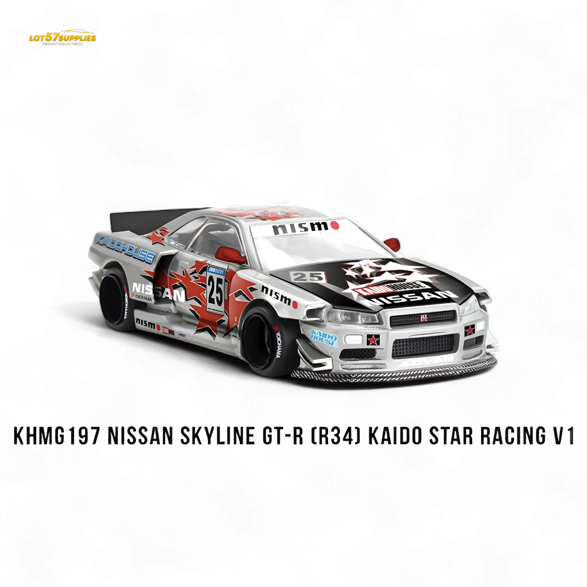 (Pre-Order) Mini GT Nissan Skyline GT-R R34 Kaido Star Racing V1 1:64