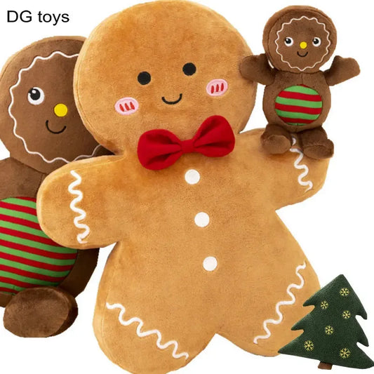 Gingerbread Plush Toy – Caramel Chocolate Stuffed Xmas Cushion Doll - BIG FRENCHIES