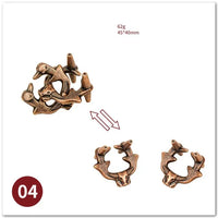 MEACAOFG Classic IQ Metal Brain Teaser 3D Alloy Box Kong Ming Lock Puzzles Magic Baffling Puzzle Game Toys for Children Adults Funny Gift - BIG FRENCHIES