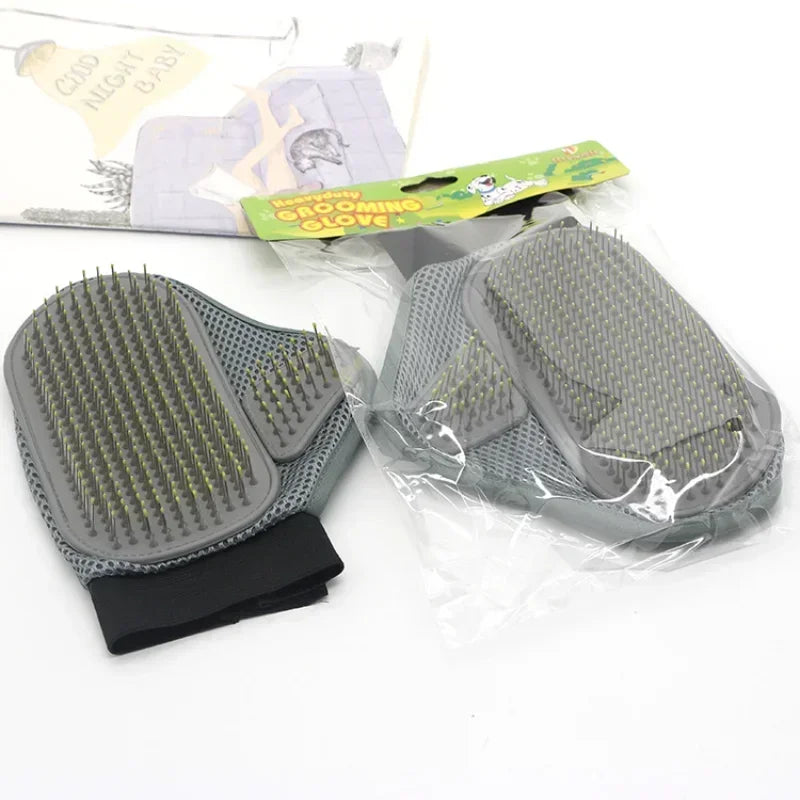 Pet Grooming Glove – Hair Removal & Bathing Brush for Dogs & Cats - BIG FRENCHIES